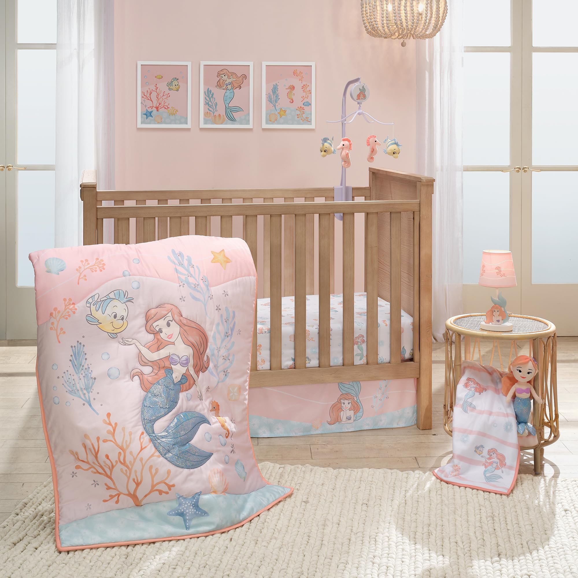 Disney Baby The Little Mermaid 3-Piece Baby Crib Bedding Set