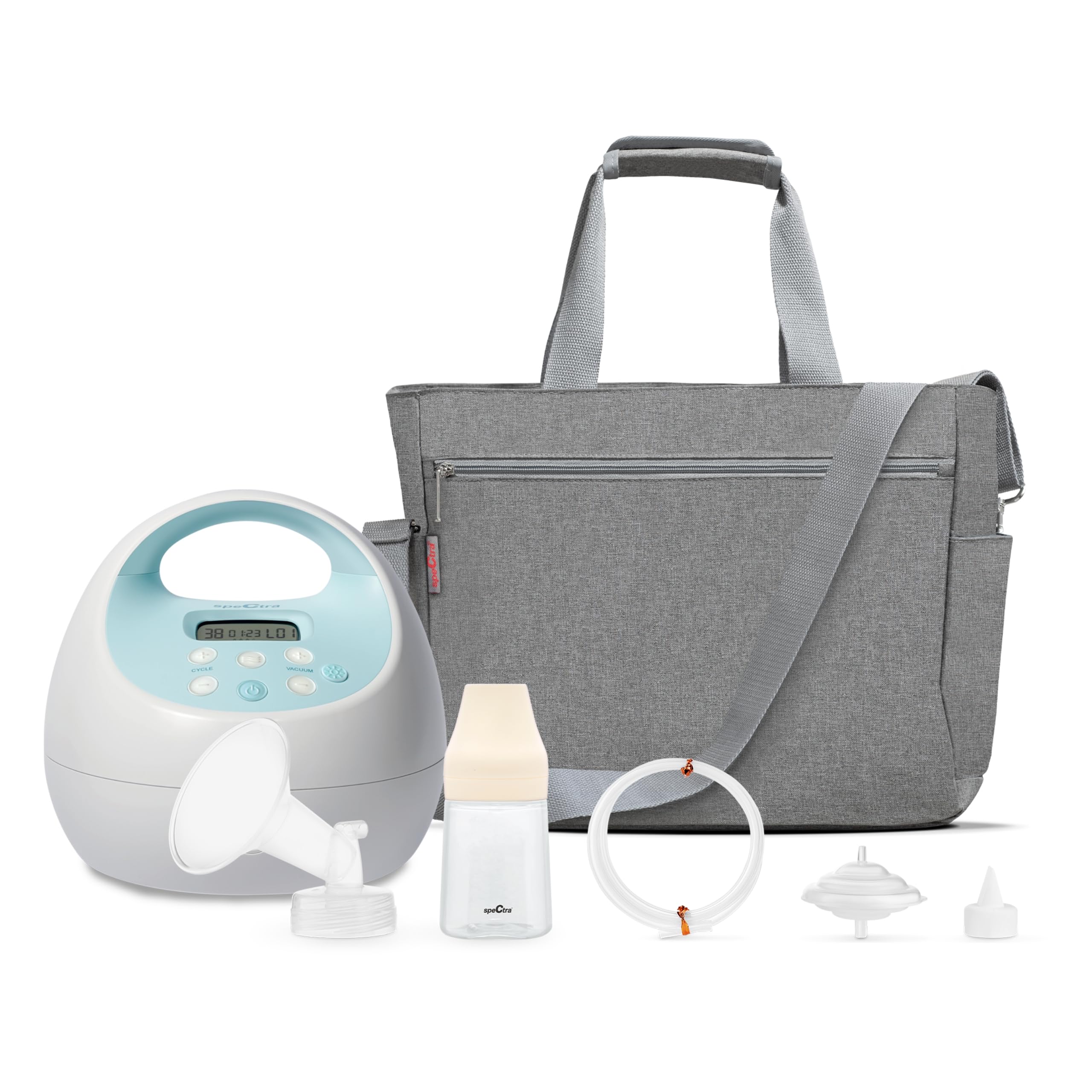 Baby S1 Plus Premier Rechargeable Breast Pump with Grey Tote Premium Accessory Kit