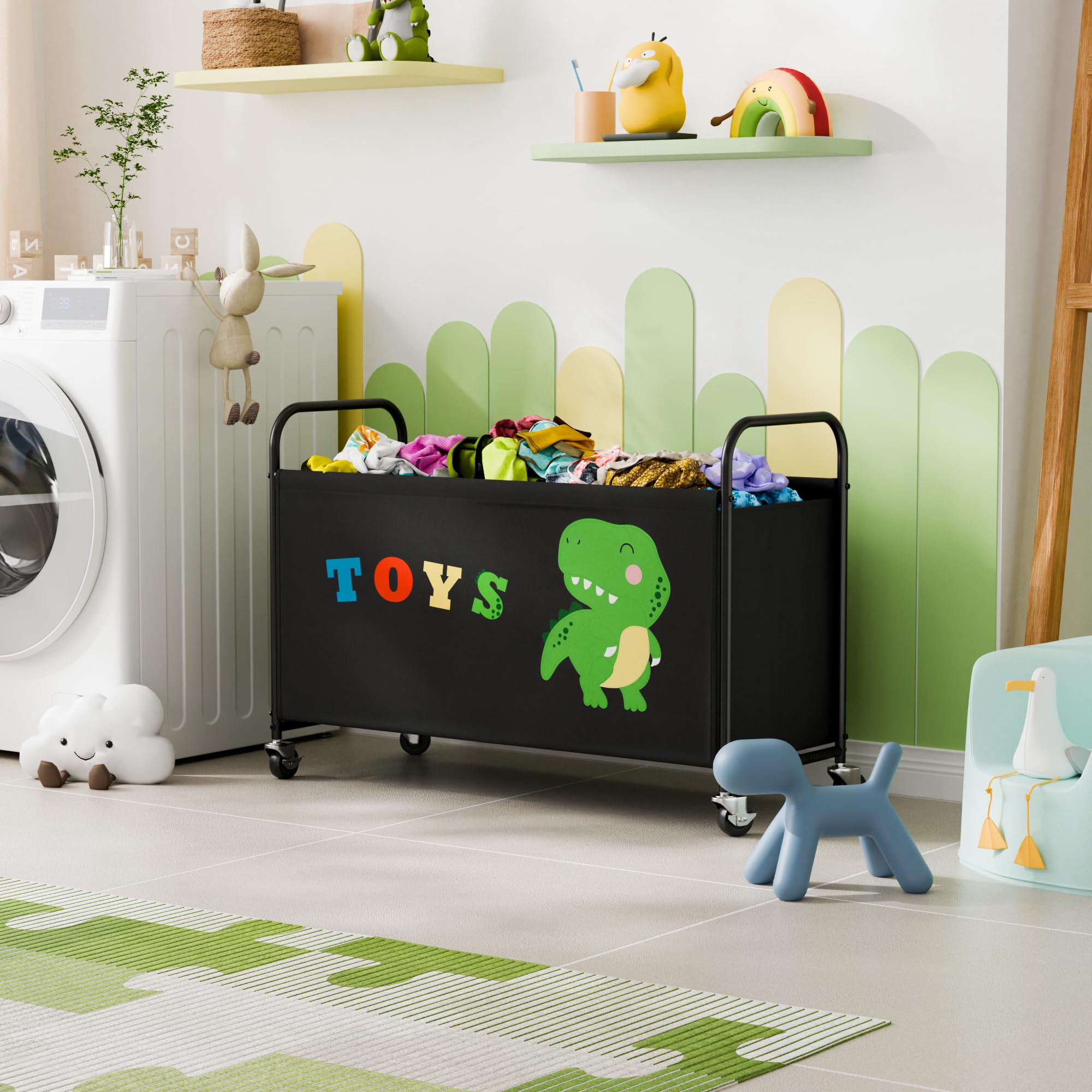 Large Toy Storage Box with Wheels - 135L Organizer Chest