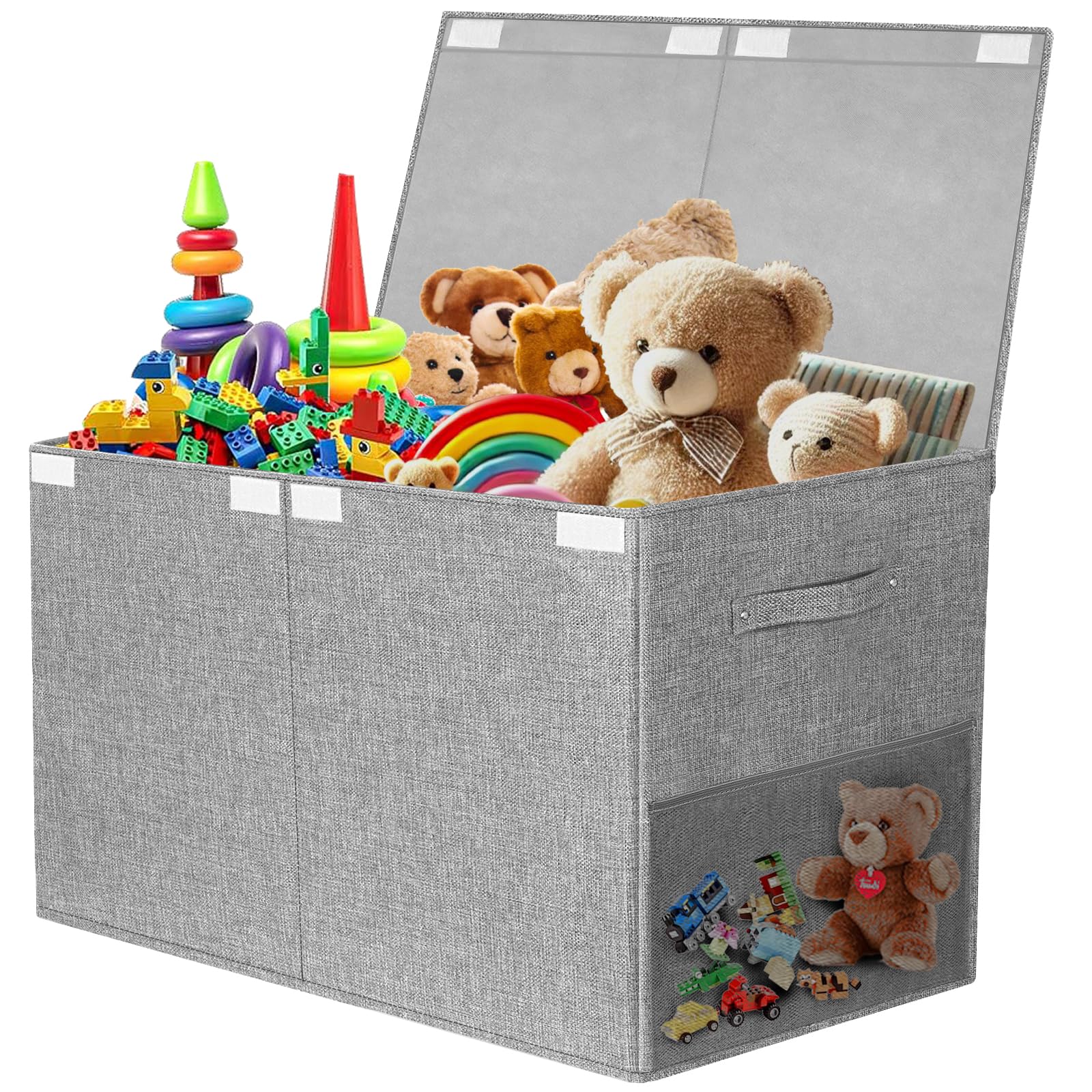 Large Toy Box Chest with Lid, Kids Toy Storage Organizer for Boys Girls