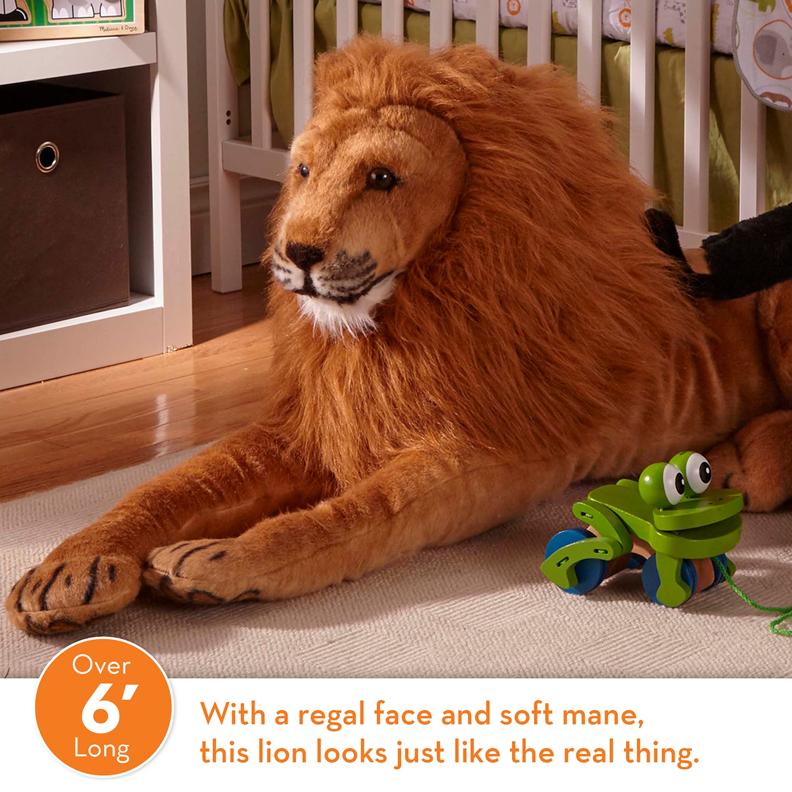 Giant Lion - Lifelike Stuffed Animal (Over 6 feet Long)