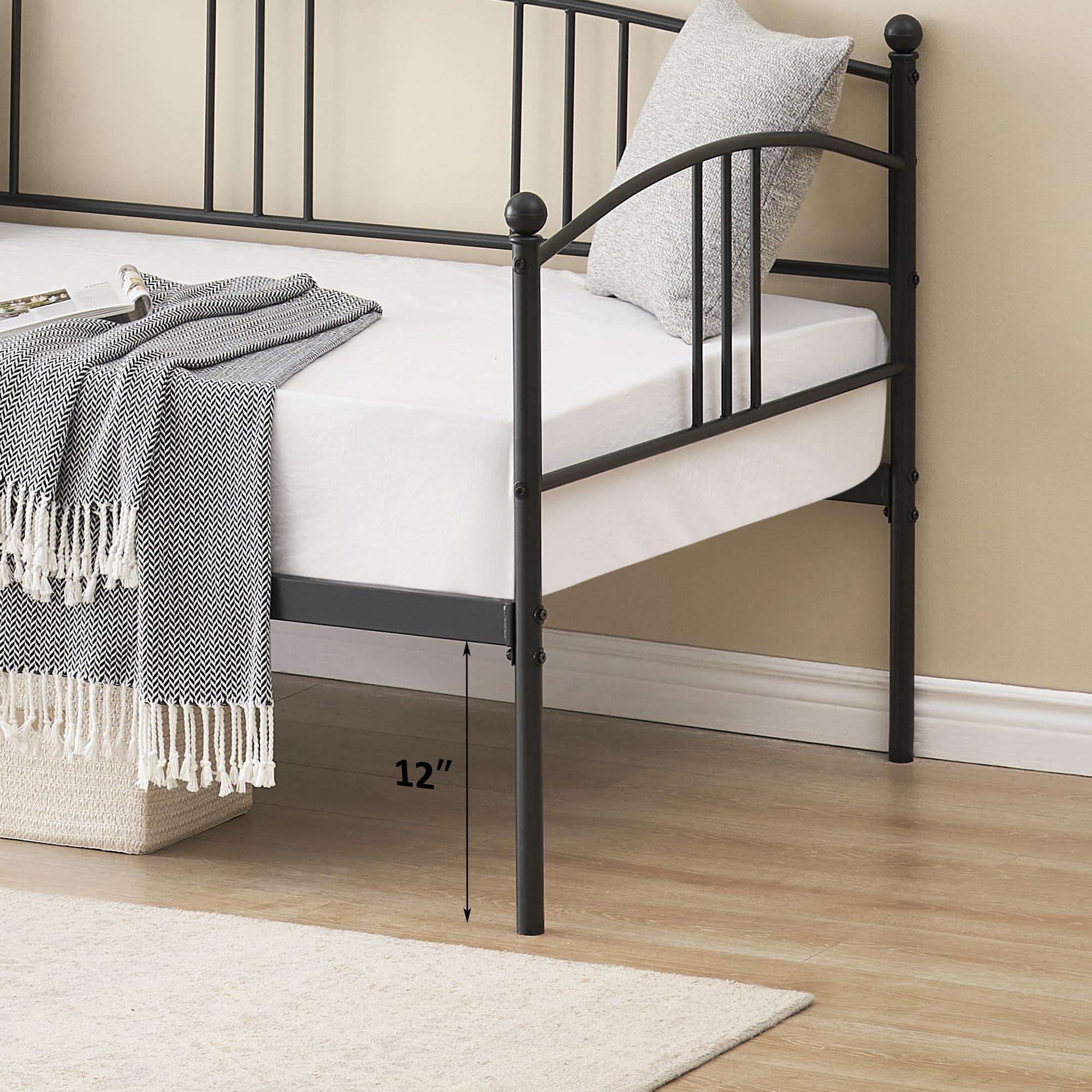 Metal Twin Daybed with Trundle