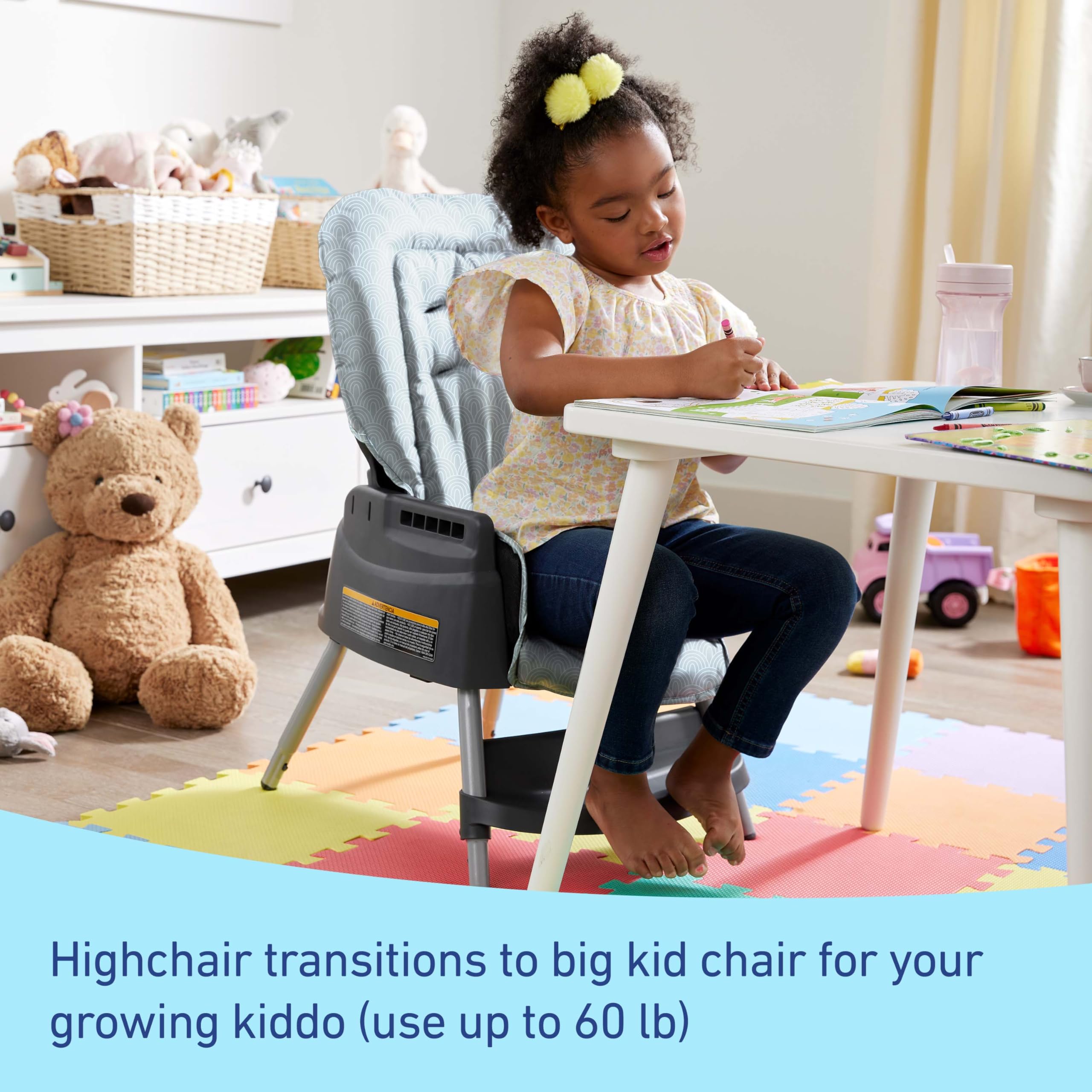 5-in-1 Convertible Highchair with Adjustable Recline