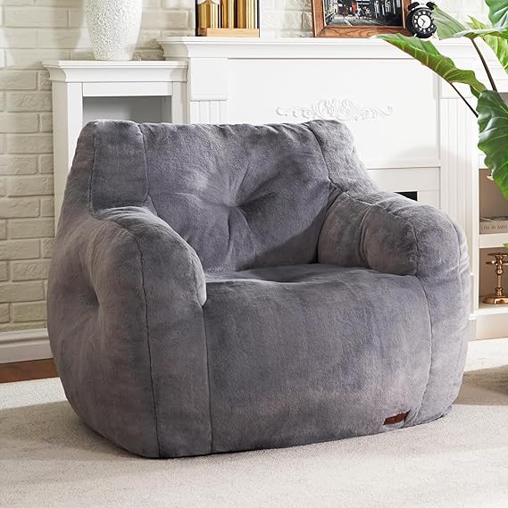 Bean Bag Chair for Adult Small Bean Bag Chairs with Arms Furry Beanbag Chair