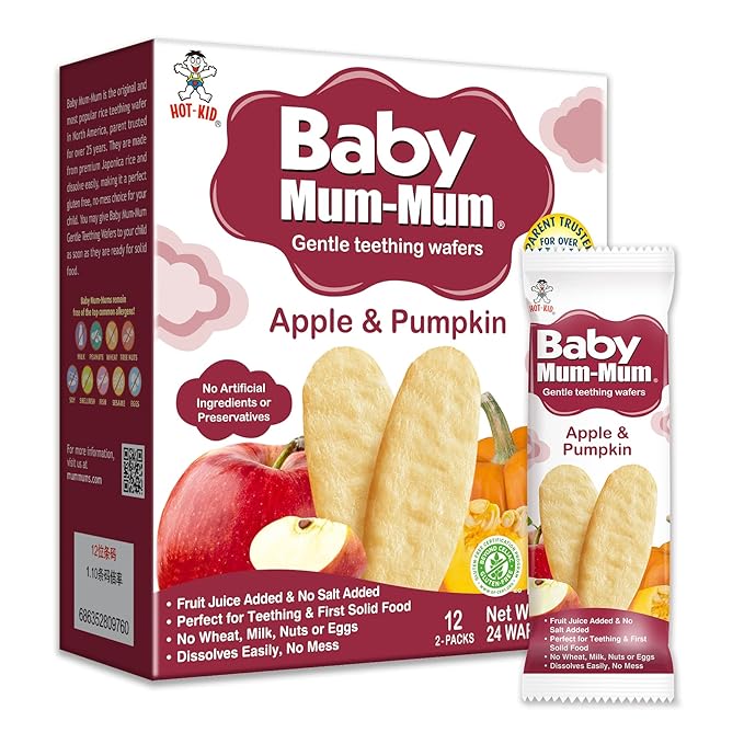 Rice Rusks, Banana, Gluten Free, Allergen Free, Non-GMO, Rice Teether Cookie for Teething