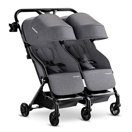 Lithe Double Stroller, Lightweight Side by Side Stroller for Newborn