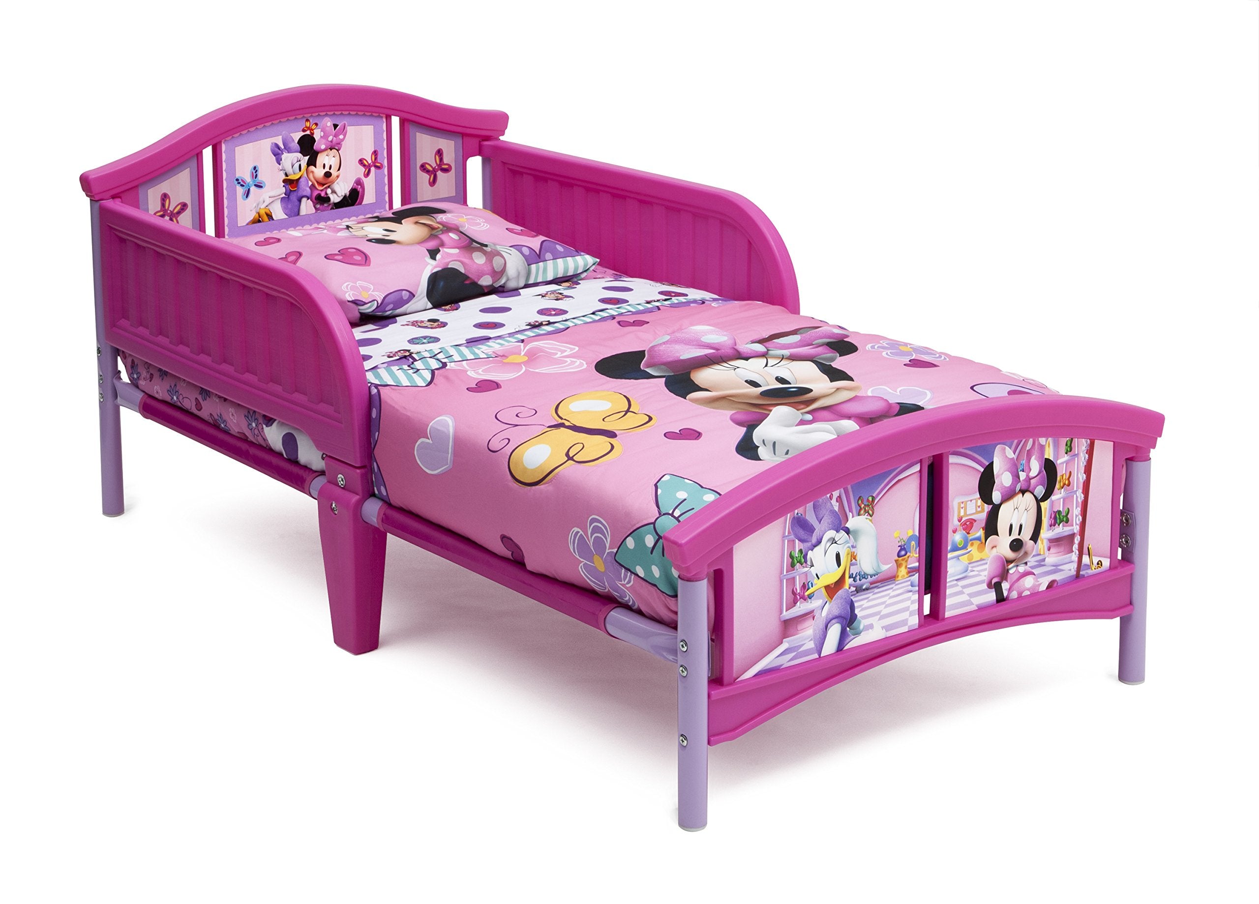 Children Plastic Toddler Bed, Disney Minnie Mouse