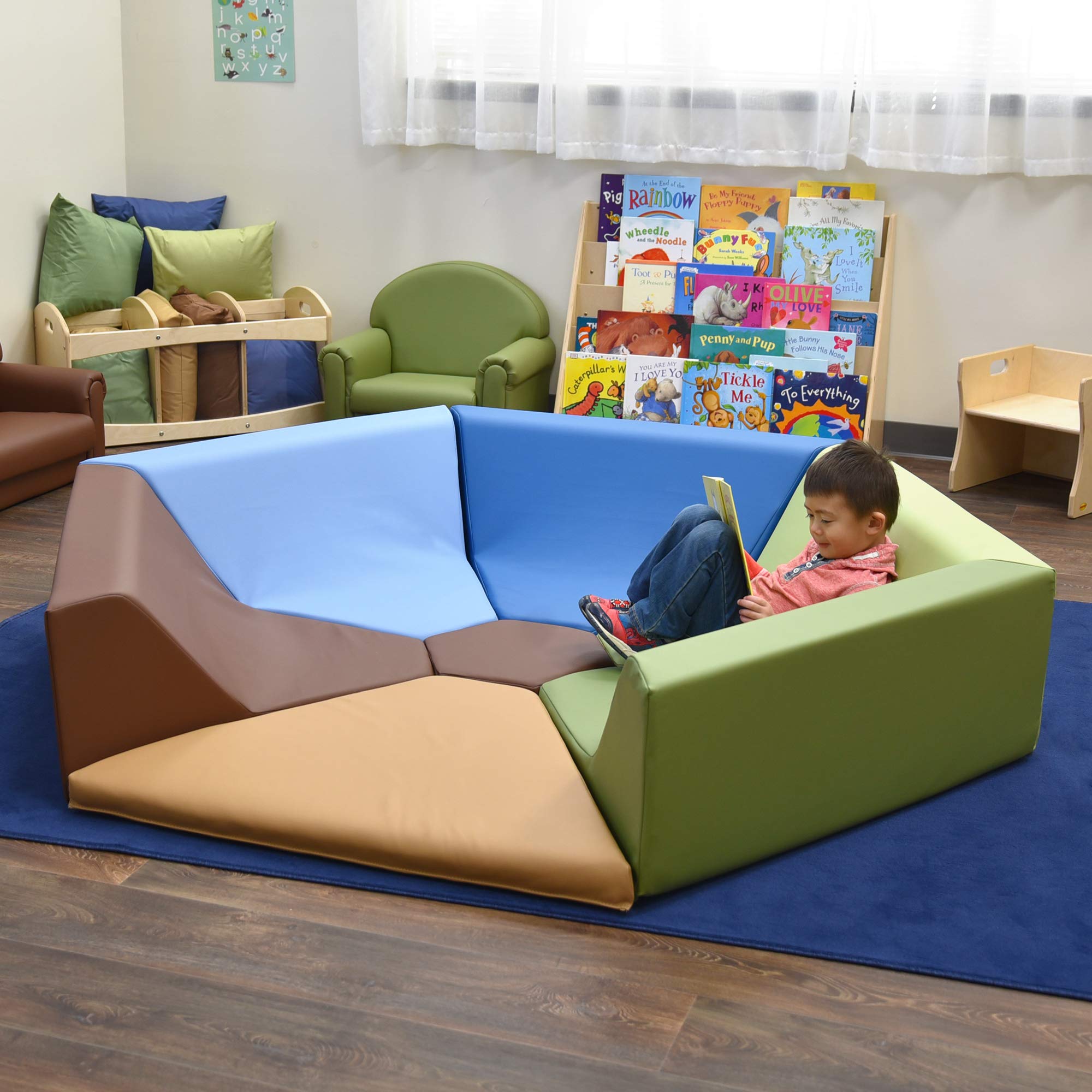 Woodland Hollow Kids Reading Nook, Toddler Modular Couch