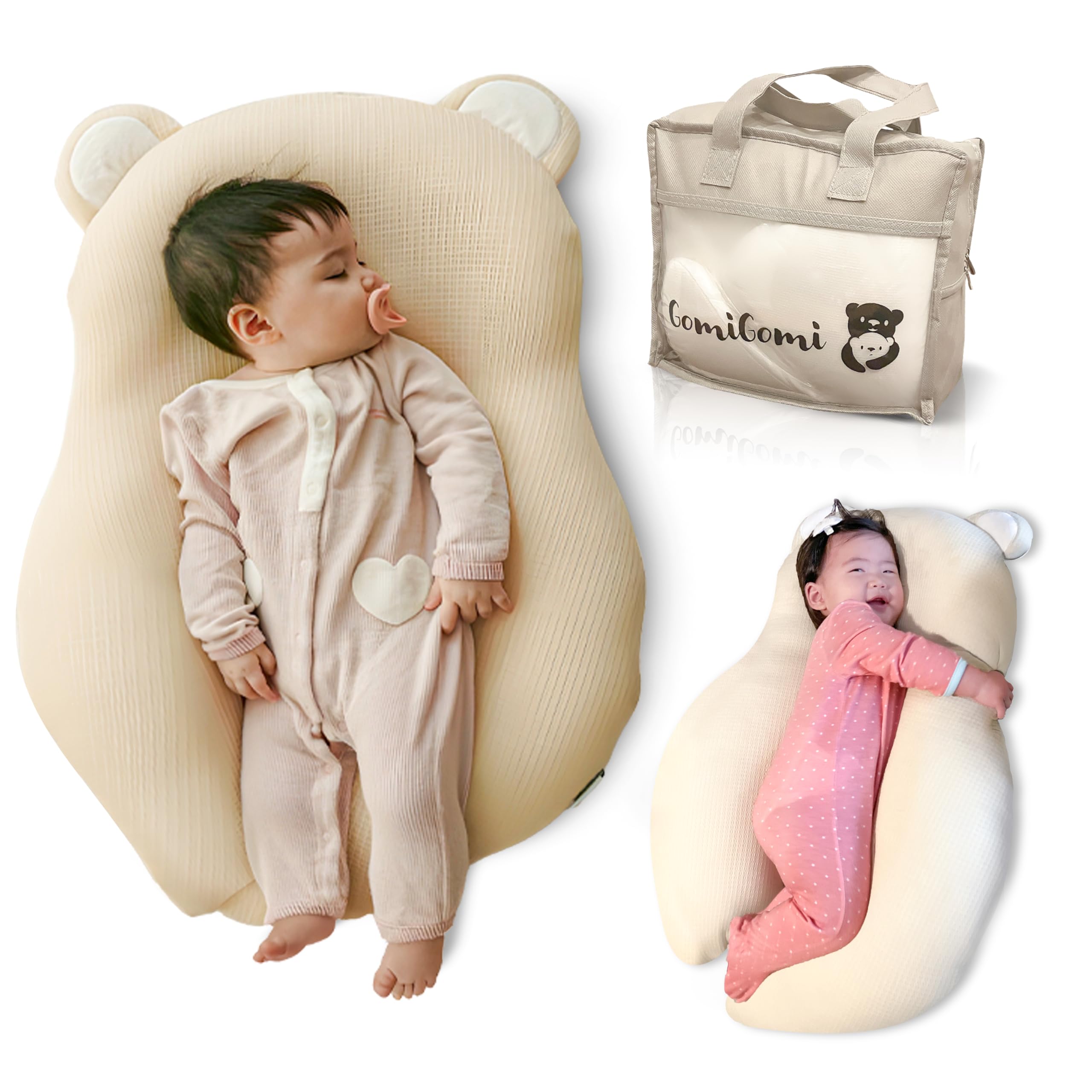 Multifunctional Baby Pillow: Anti-Roll, Nursing, and Tummy Time Features