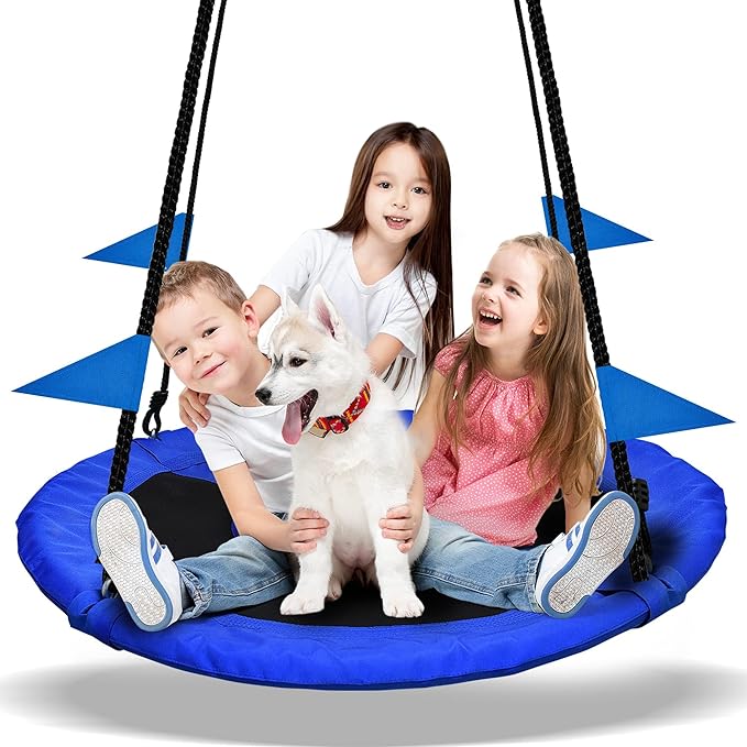 40 Inch Saucer Tree Swing Flying 900lb Weight Capacity 2 Added Hanging Straps