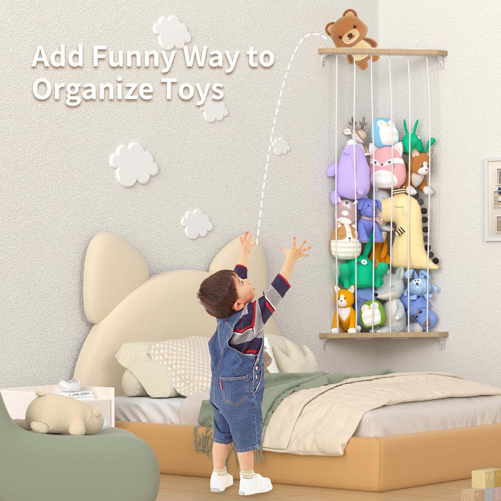 Corner Stuffed Animal Storage Organizer