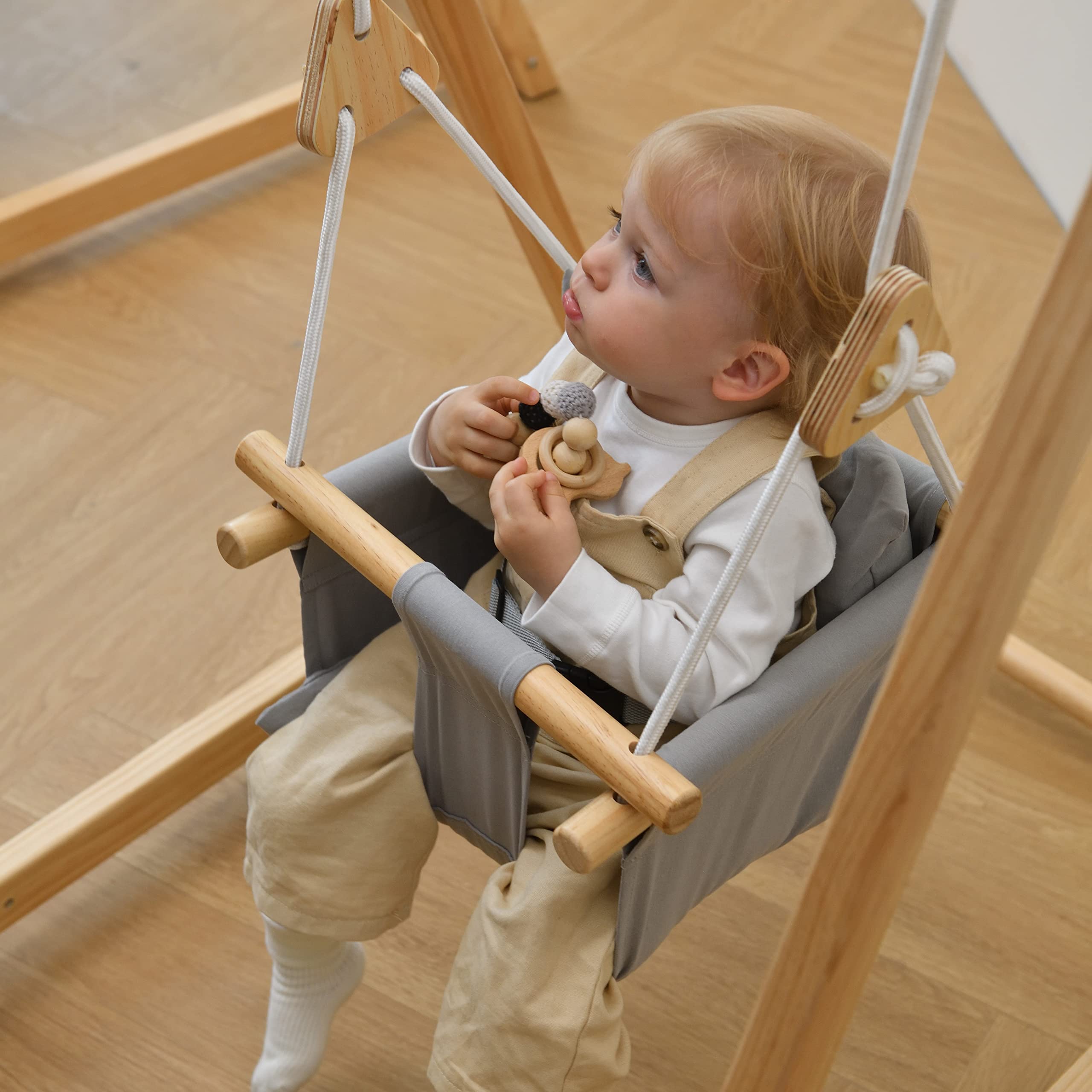 Foldable Indoor Toddler Swing Set with Stand