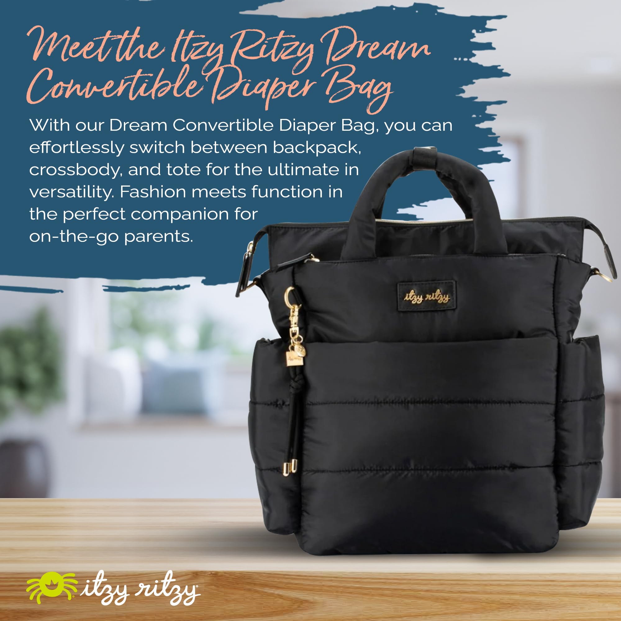Dream Convertible Diaper Bag Tote Backpack - Baby Diaper Bag