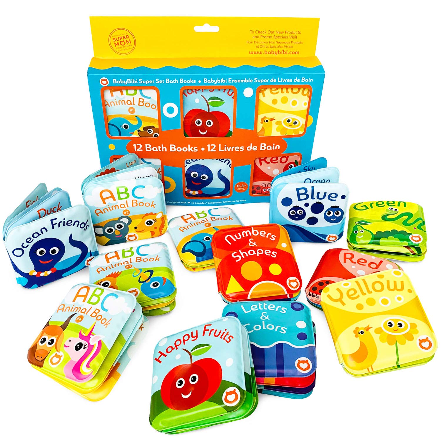 Book Set of 12 (Fruits, Ocean Friends, ABC, Numbers Books