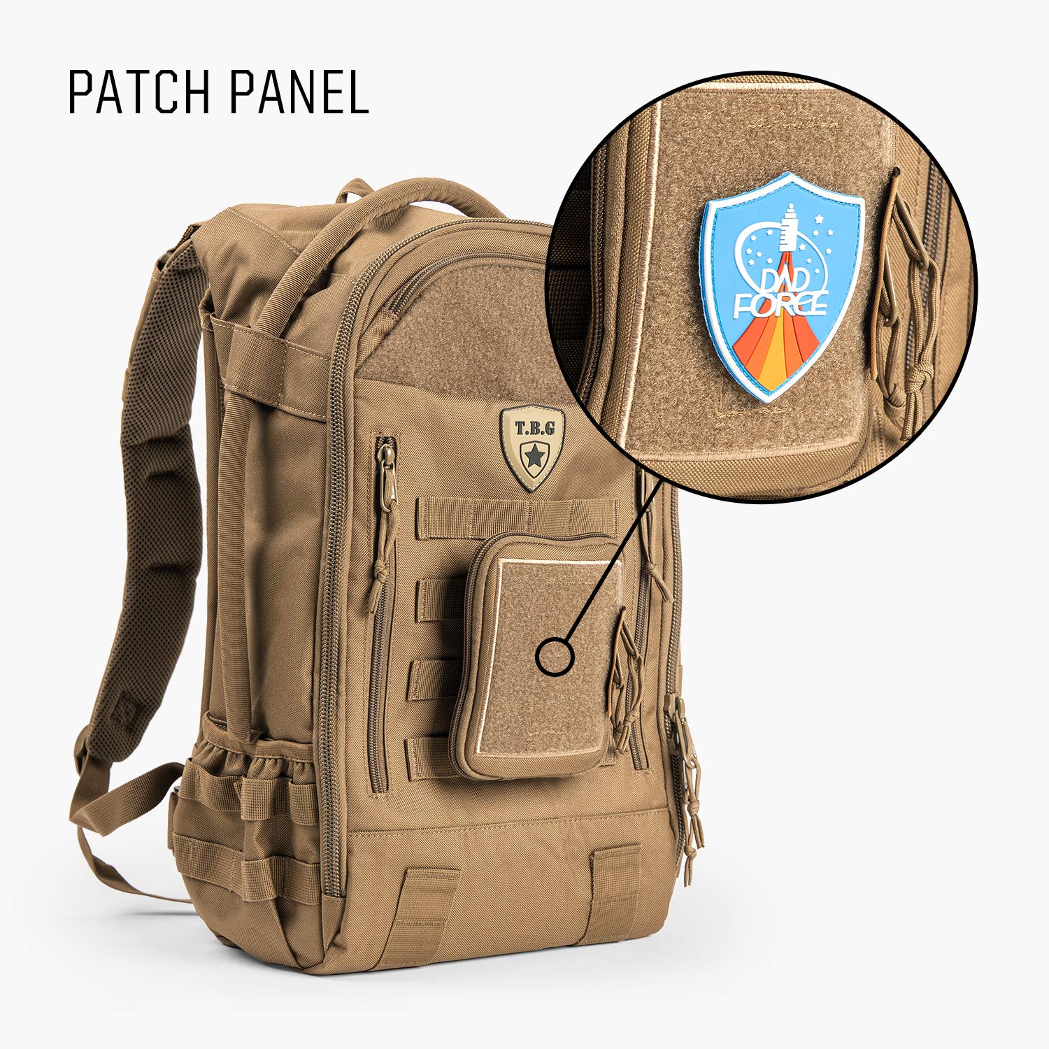 Dirty Diaper Dump Pouch for Tactical Diaper Bag - Removable & Washable (Coyote Brown)