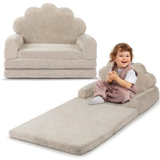 2-in-1 Kids Couch, Toddler Couch Fold Out, Comfy Toddler Chair