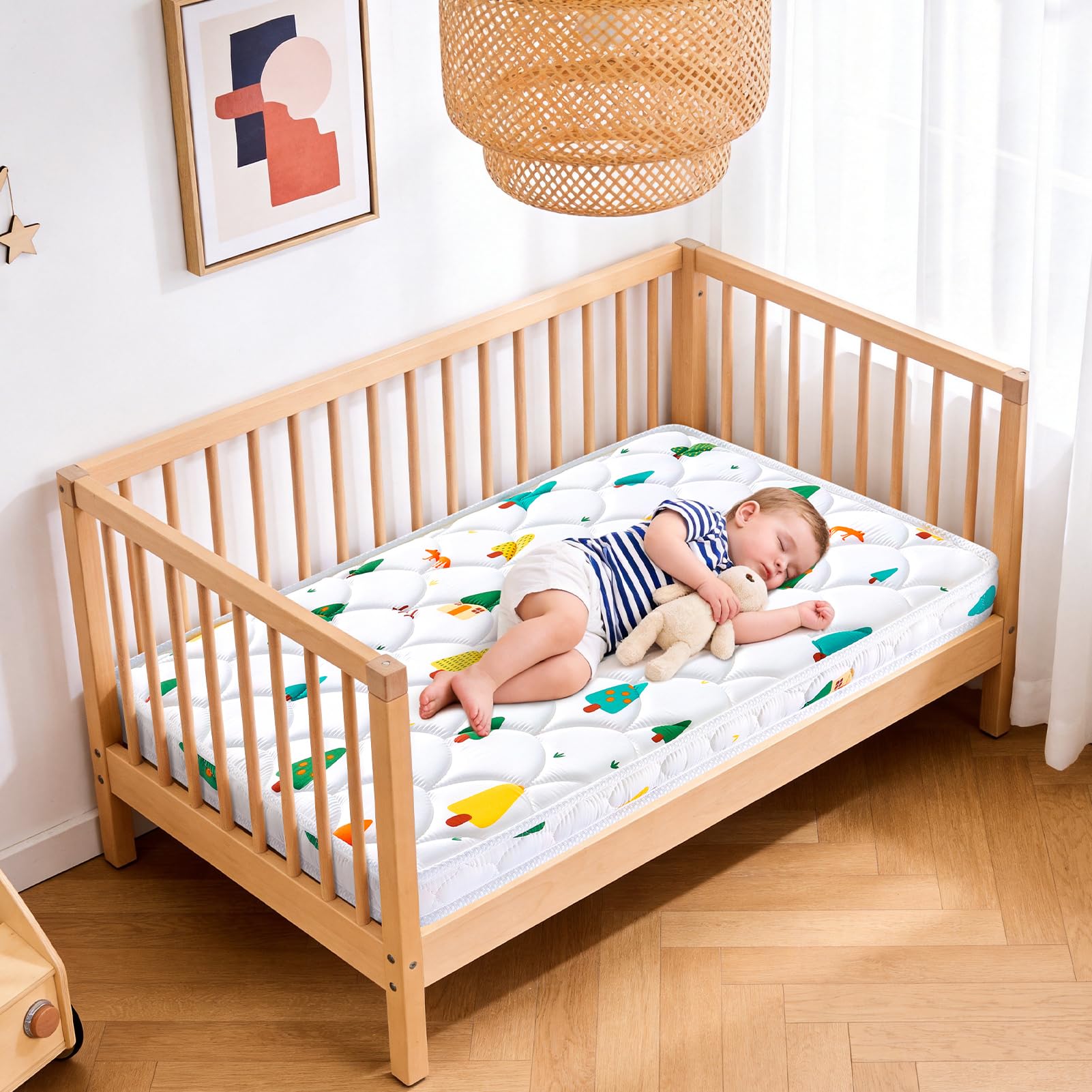Mini Crib Mattress Premium Foam 38x24x4 Hypoallergenic