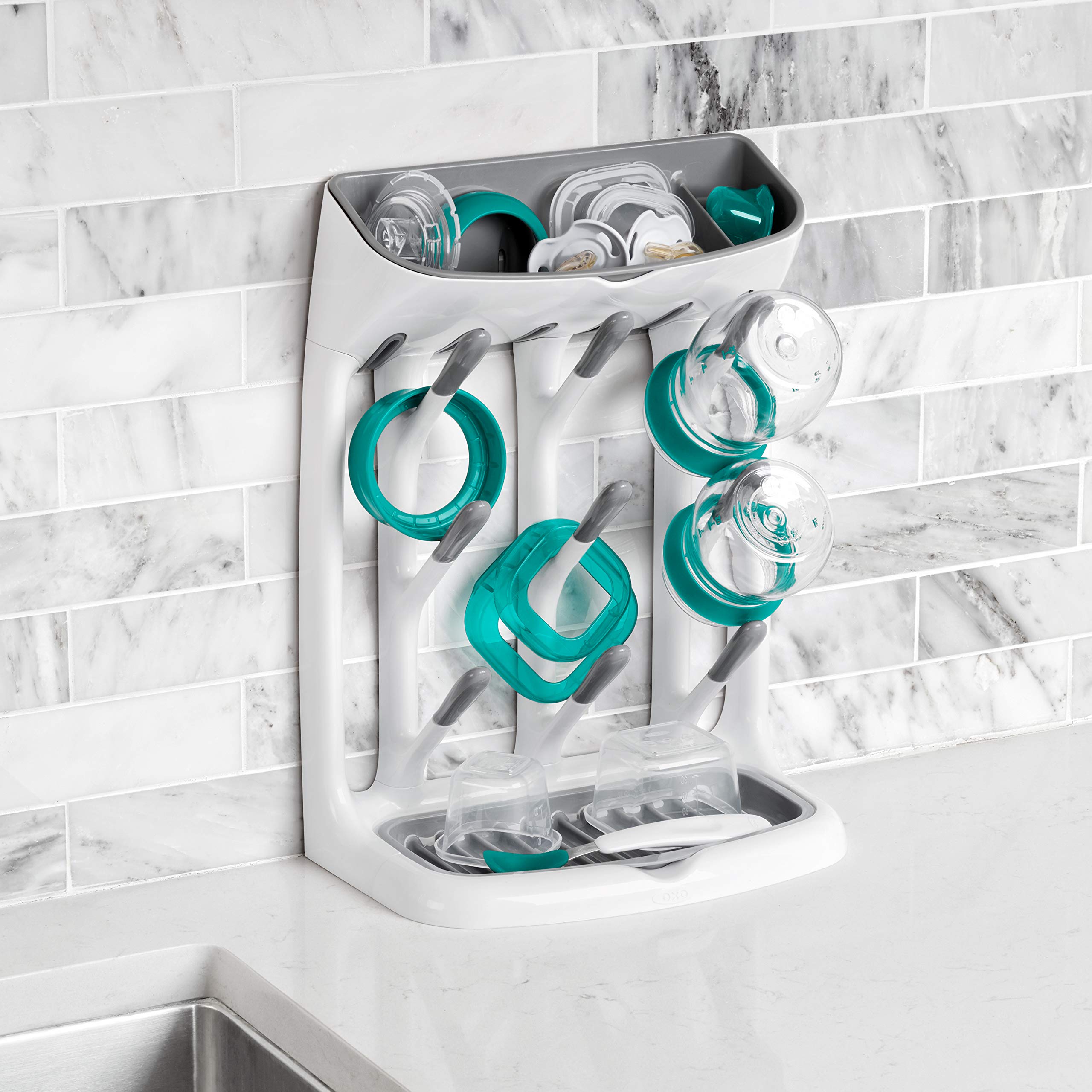 Tot Space-Saving Bottle Drying Rack, Baby Bottle Organizer for Countertop