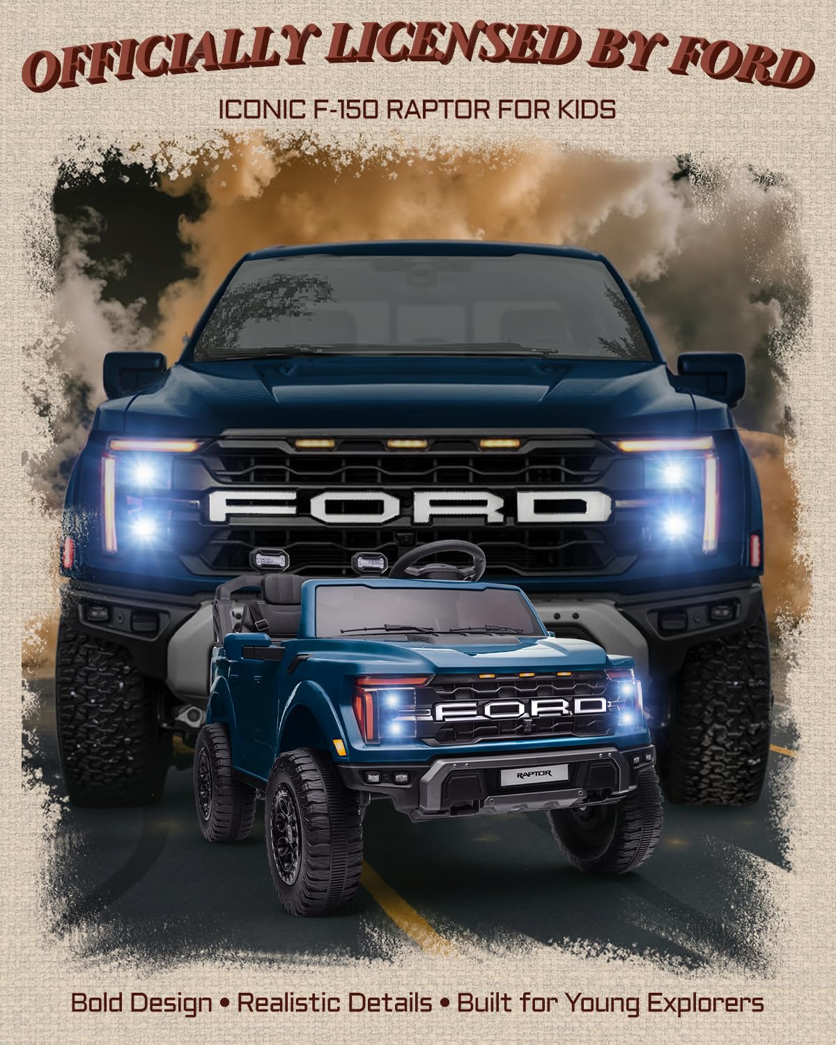 Ford F-150 Raptor 24V Kids Ride-On Truck