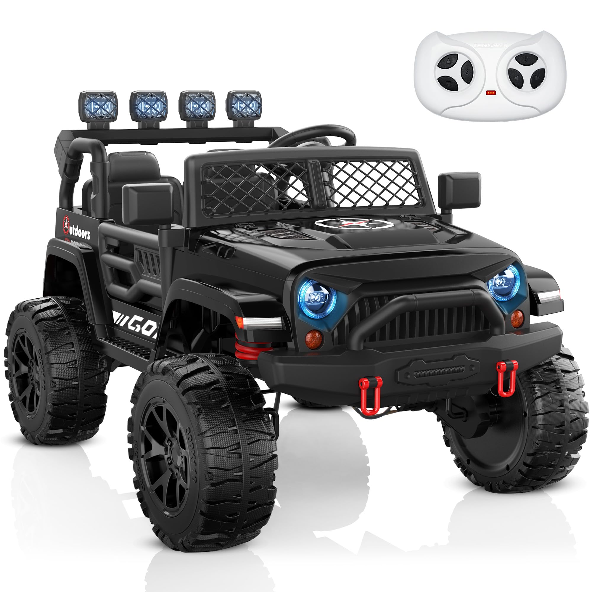24V 2 Seater Ride On Car for Kids w/EVA Tires, 4X200W Motors
