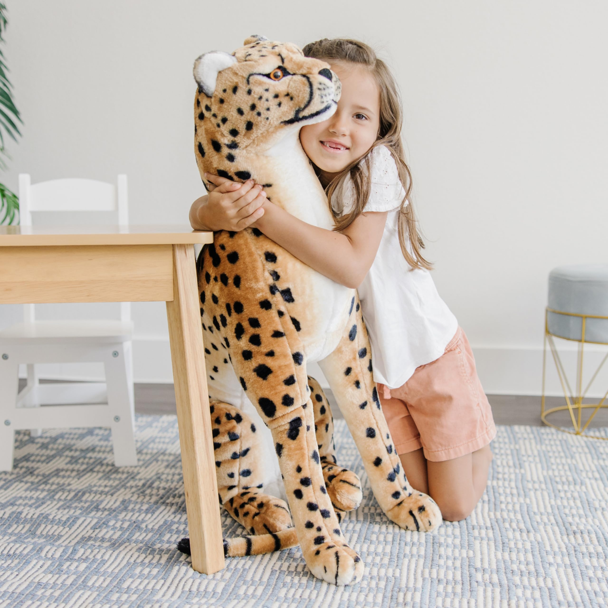 Giant Cheetah - Lifelike Stuffed Animal (Stands Nearly 3 Feet Tall)