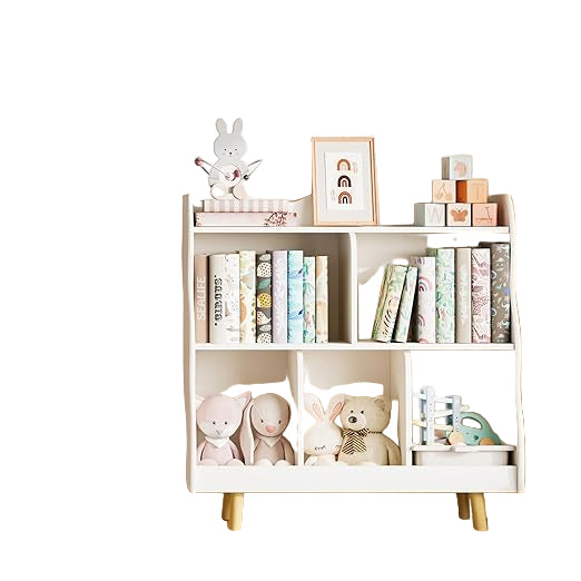 Kids Bookshelf and Toy Storage Orangizer, 3-Tier Wooden Children