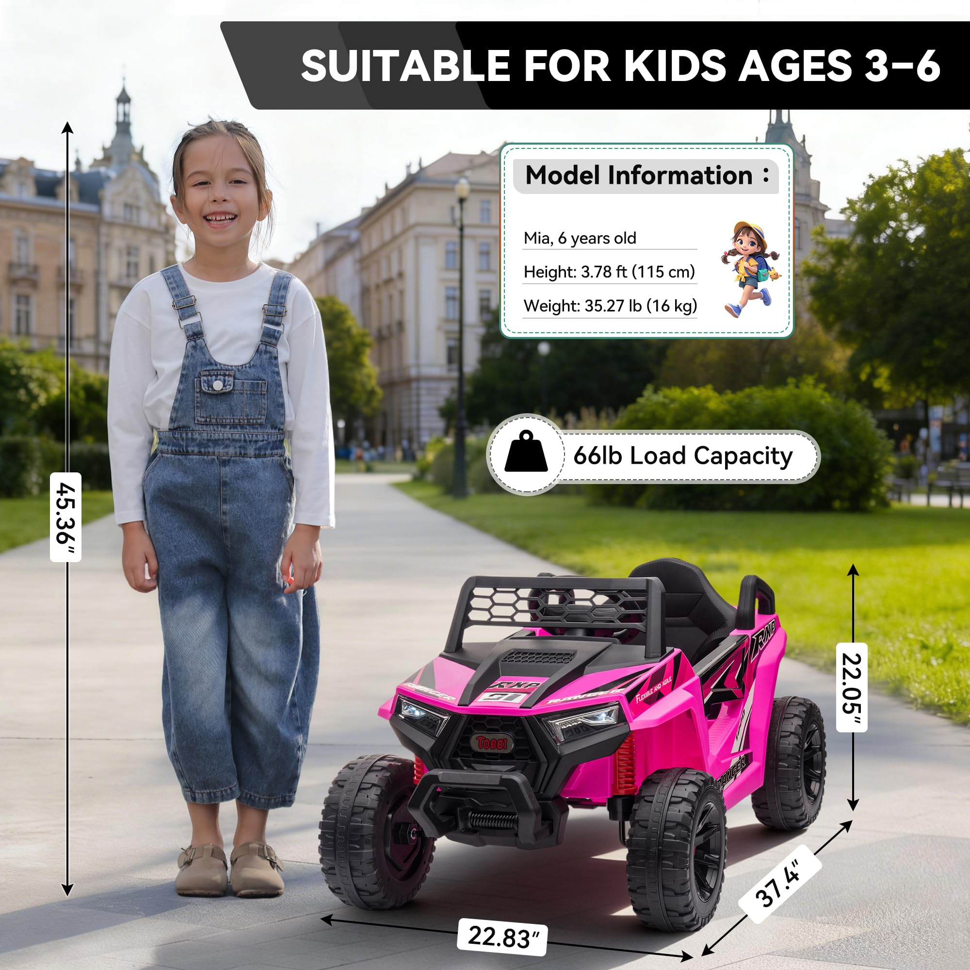 Kids Electric Ride-On Truck with Dual Motors