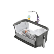 Baby Bassinet, Bedside Crib Sleeper with Wheels and Music Box