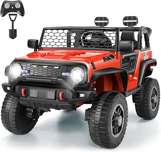 24V Ride on Truck for Kids 4-8 with Remote Control, Kids 2 Seater Electric Car