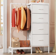 4-Drawer Dresser with Hanging Rack for Bedroom