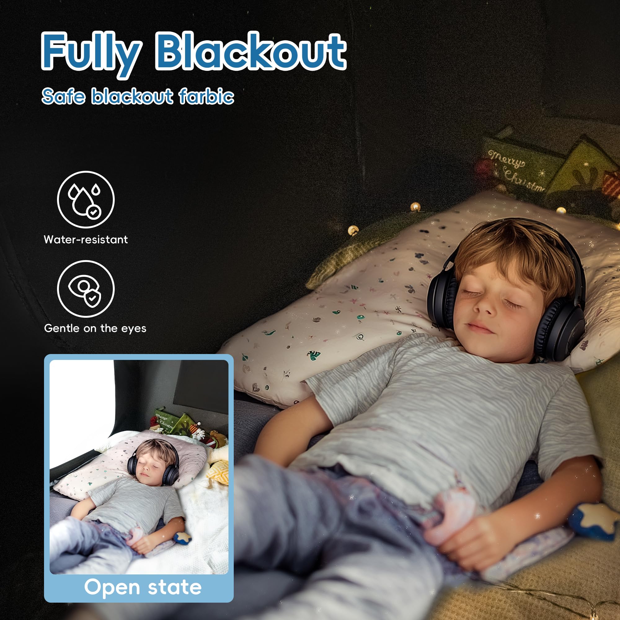 OUTREE Sensory Tent 47 * 47 * 47 in，Starry Night Print,Sensory Tent for Kids with Autism, pop up Play Tent