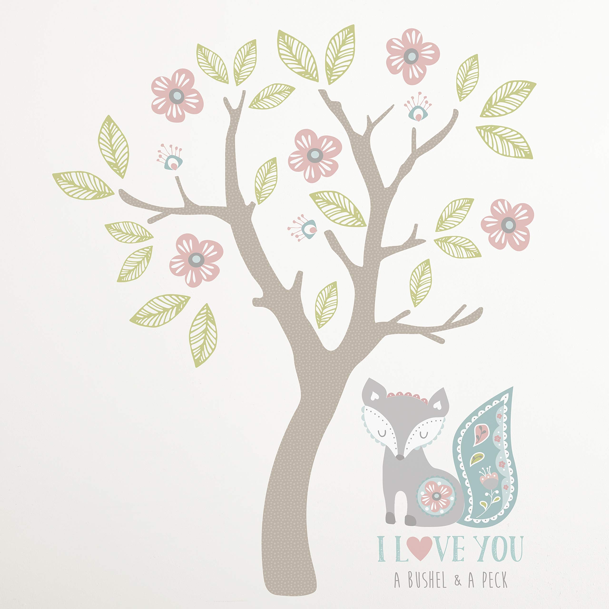 5-Piece Woodland Crib Bedding Set - Pink & Teal