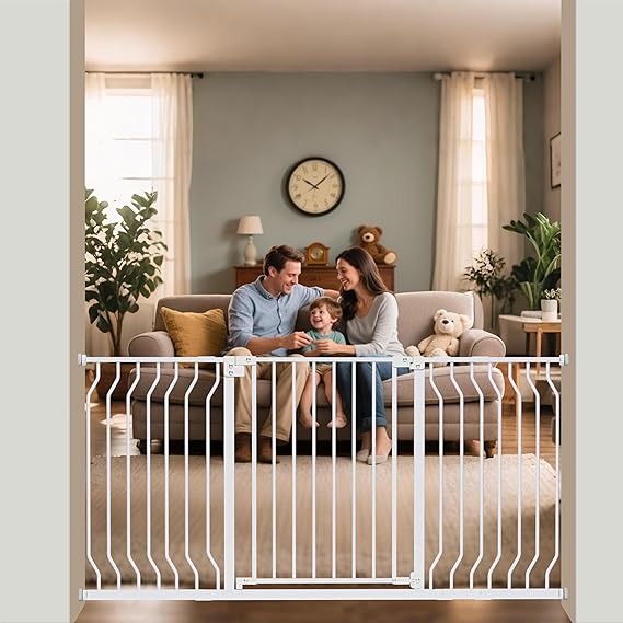 29-48" Baby Gate for Stairs, Baby Safety Essentials, Auto Close Dog Gate