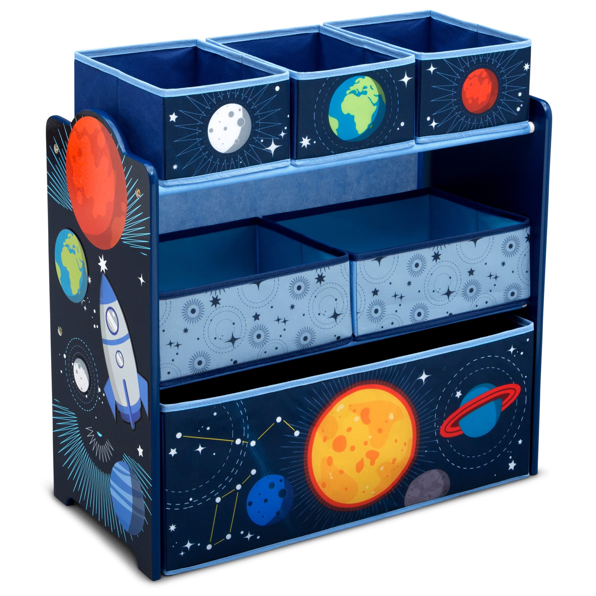 Space Adventures Design & Store 6 Bin Toy Storage Organizer - Greenguard Gold Certified