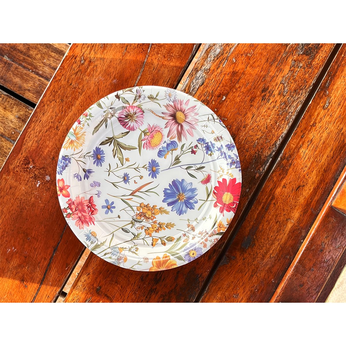96 Pcs Wildflower Party Supplies Paper Plates and Napkins Spring Floral Baby Shower
