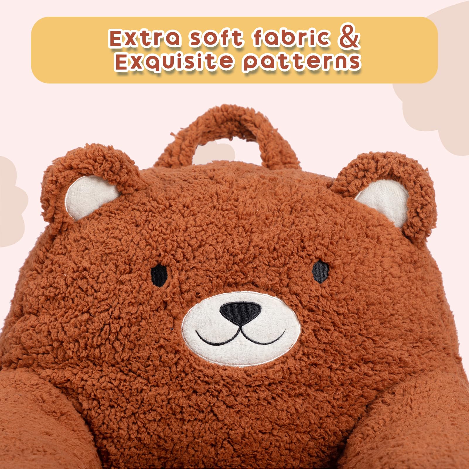 Kids Foam Filled Chair with Soft Plush Cover