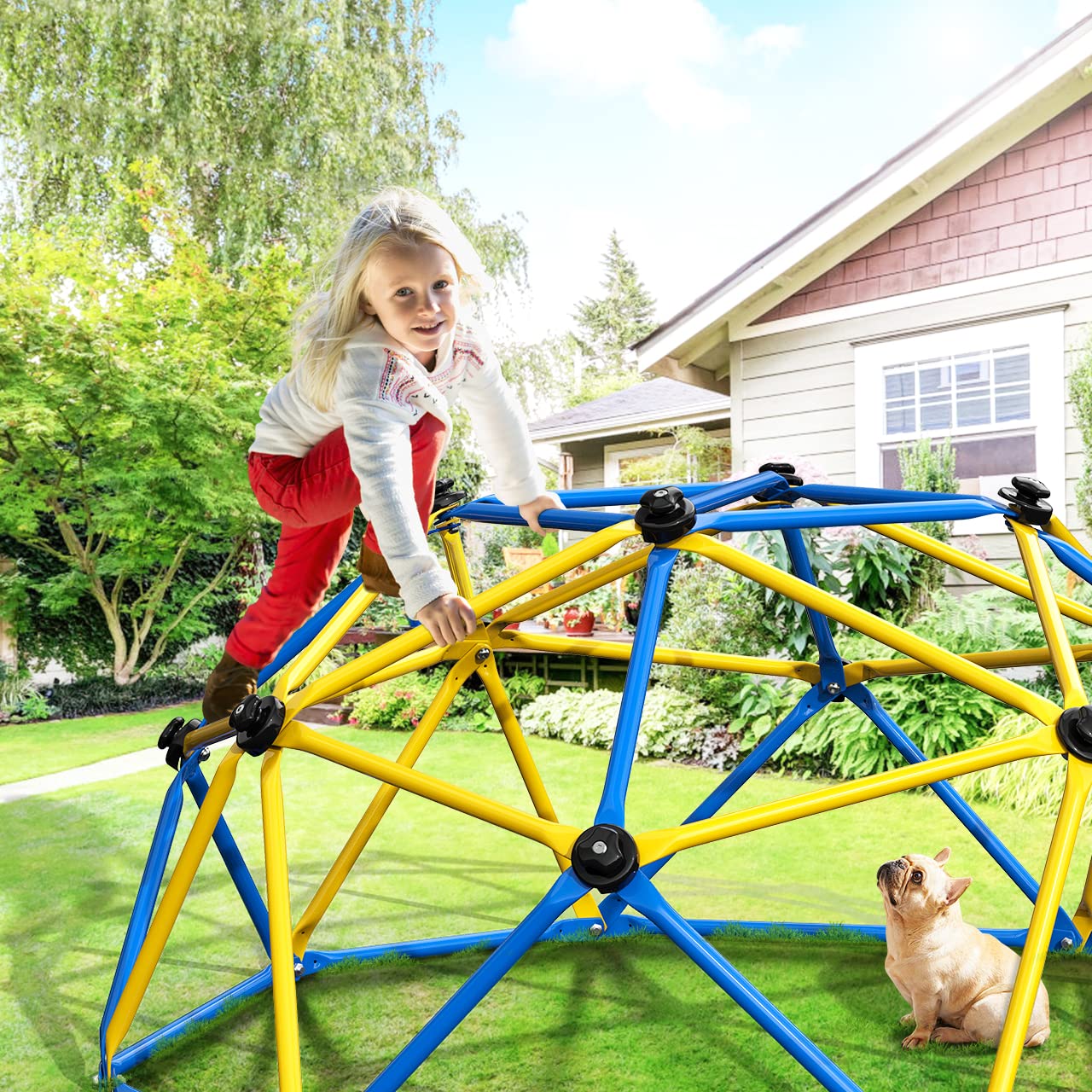 6FT Geometric Dome Climber with Safety Grips
