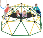 Climbing Dome, 10FT Dome Climber with Hammock & Swing for Kids 3-10