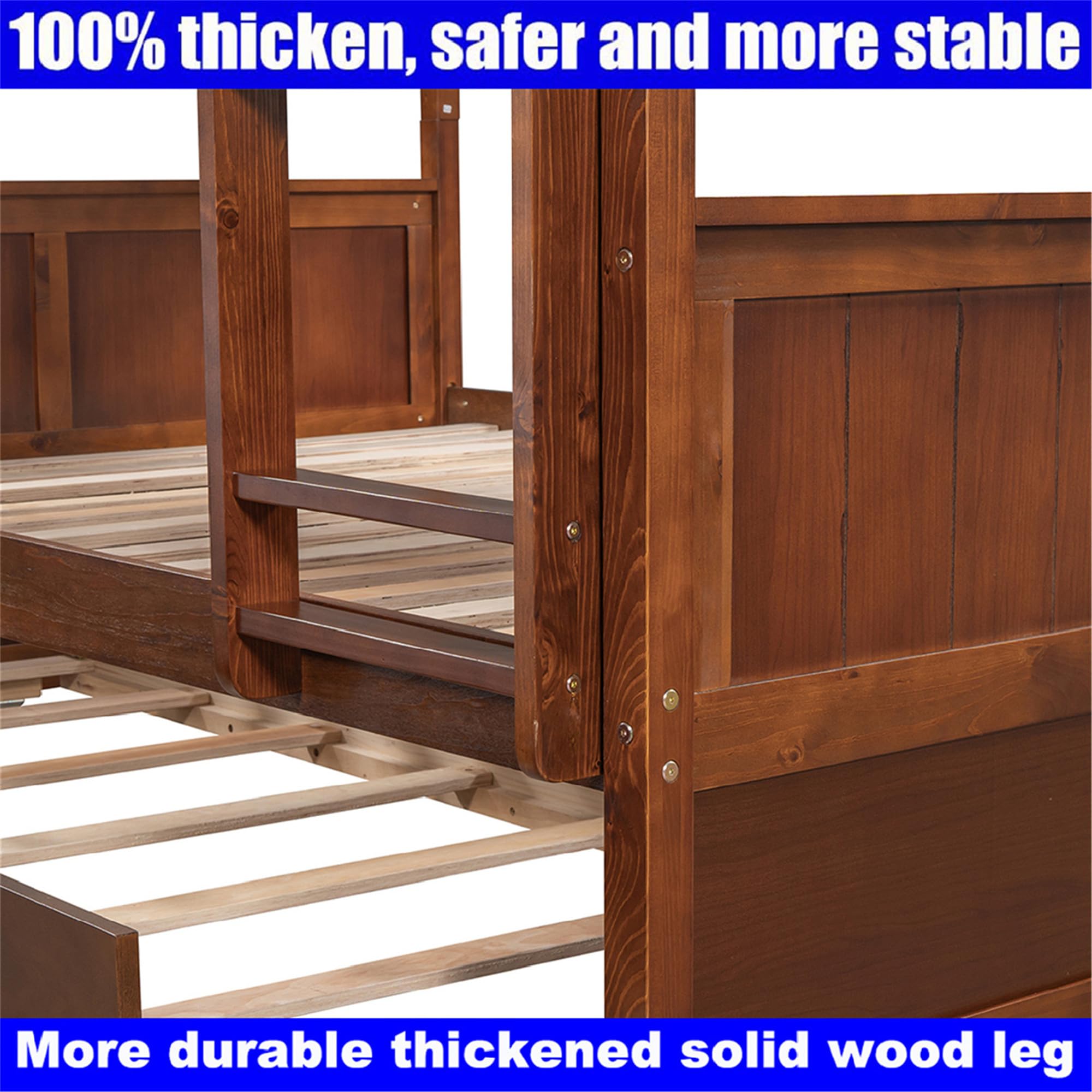 Full Over Full Bunk Bed with Trundle