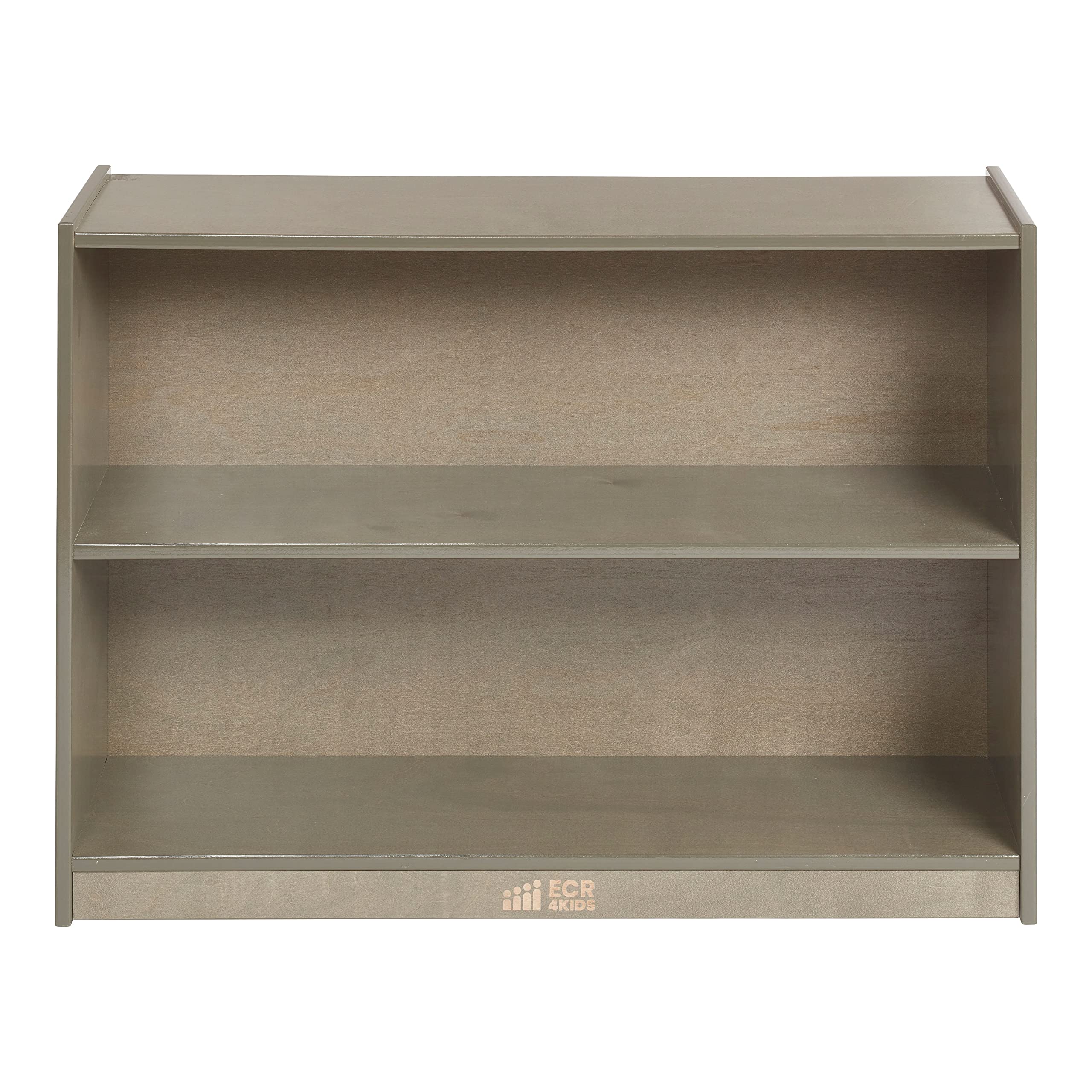 2-Shelf Mobile Storage Cabinet, Classroom Furniture, Grey Wash