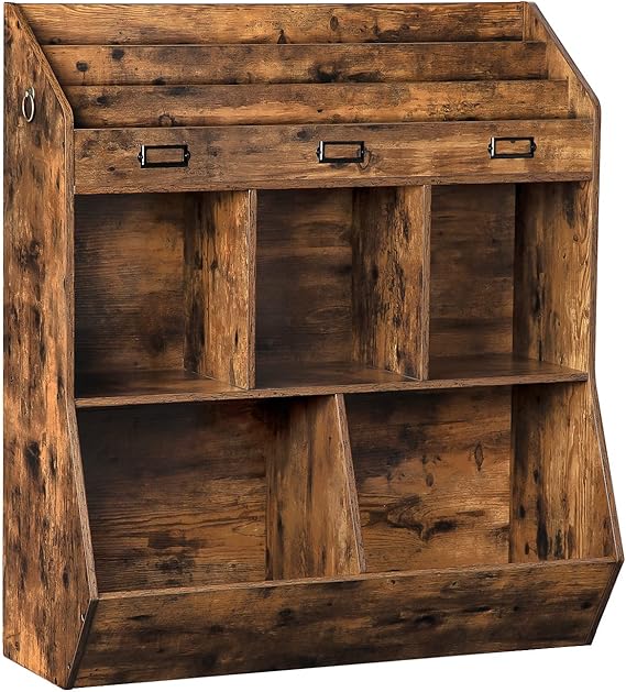 Kids Bookshelf, Toy Organizer and Storage, Bookshelf for Kids