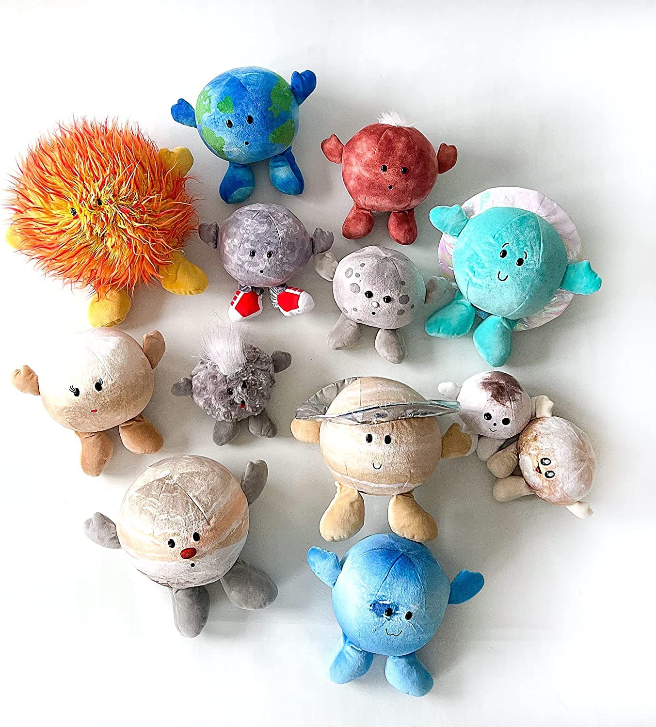 Solar System Set – 12‑Piece Plush Planet Bundle with Sun & Comet – Educational