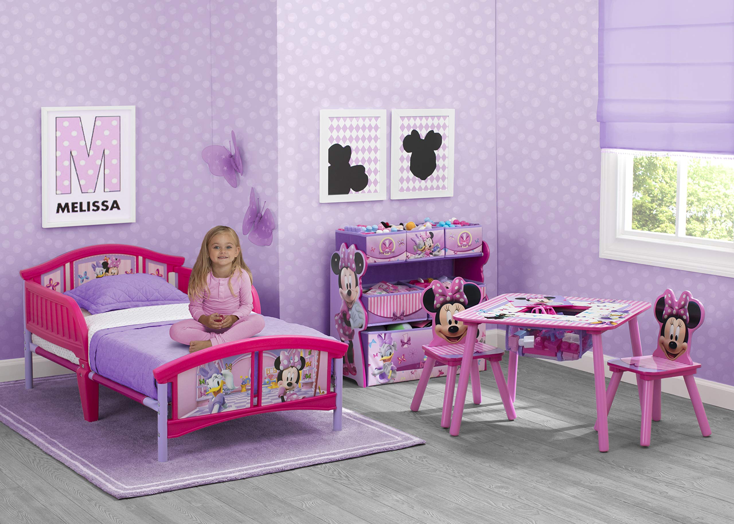 Children Plastic Toddler Bed, Disney Minnie Mouse