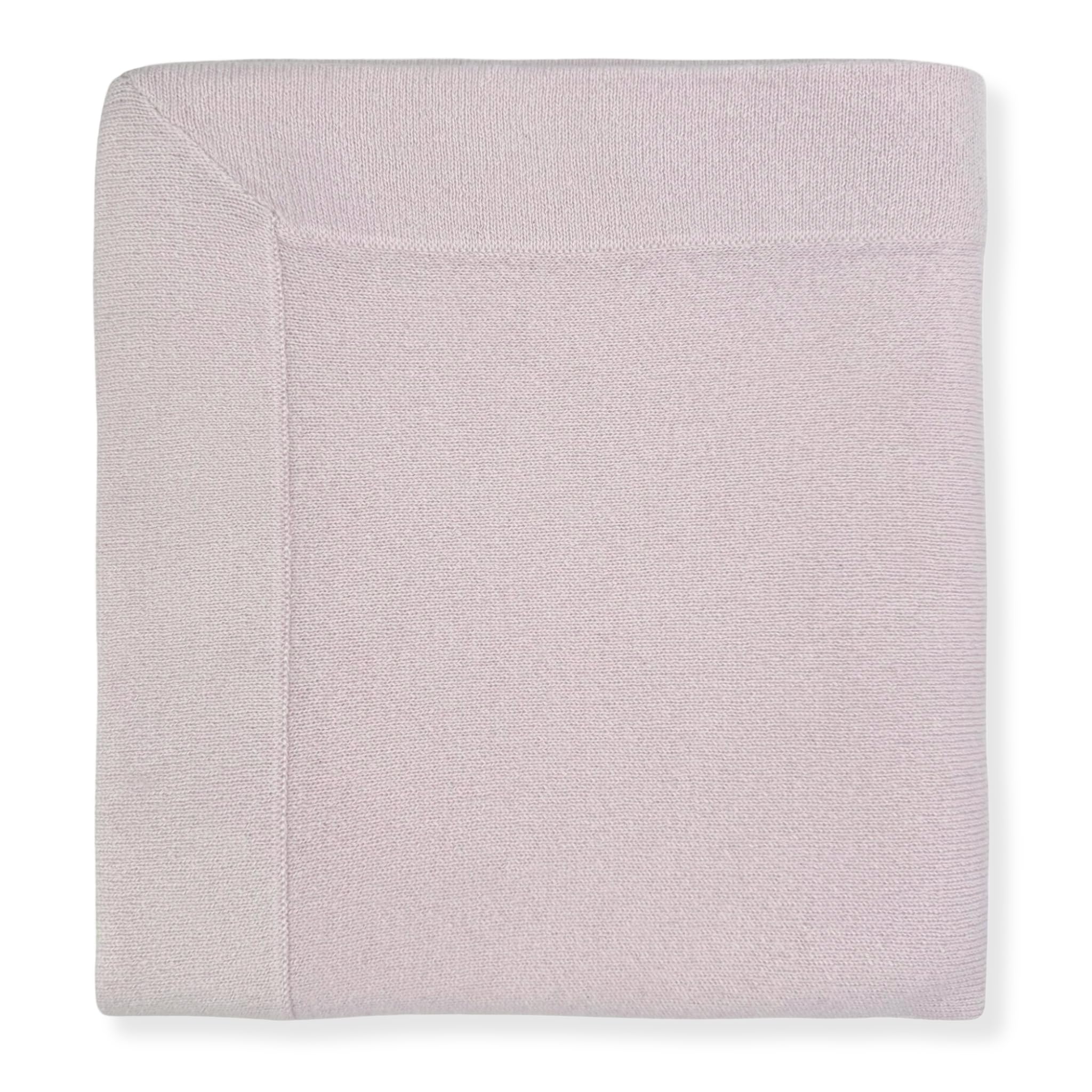 100% Cashmere Baby Blanket Luxe Knit Design in Pink - 32" x 40"