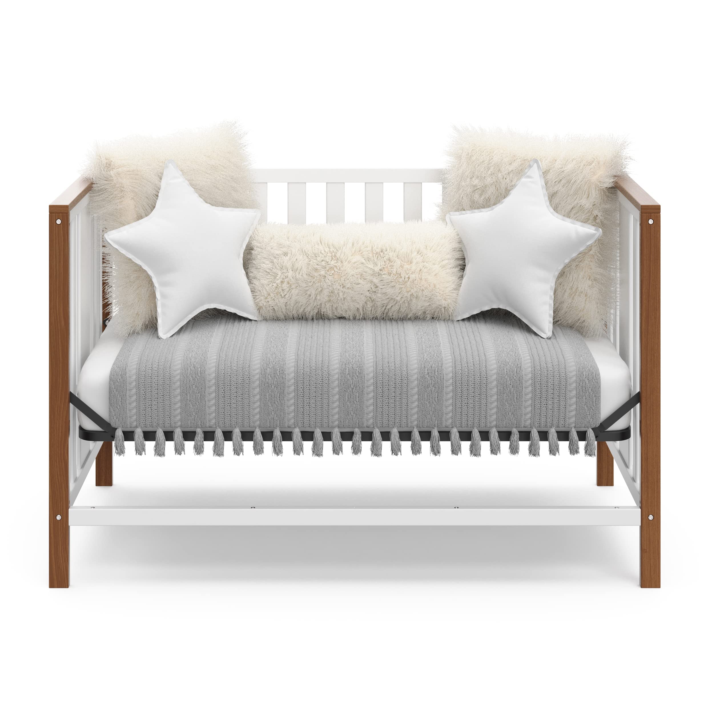 Modern Pacific 4-in-1 Convertible Crib with Adjustable Mattress Base