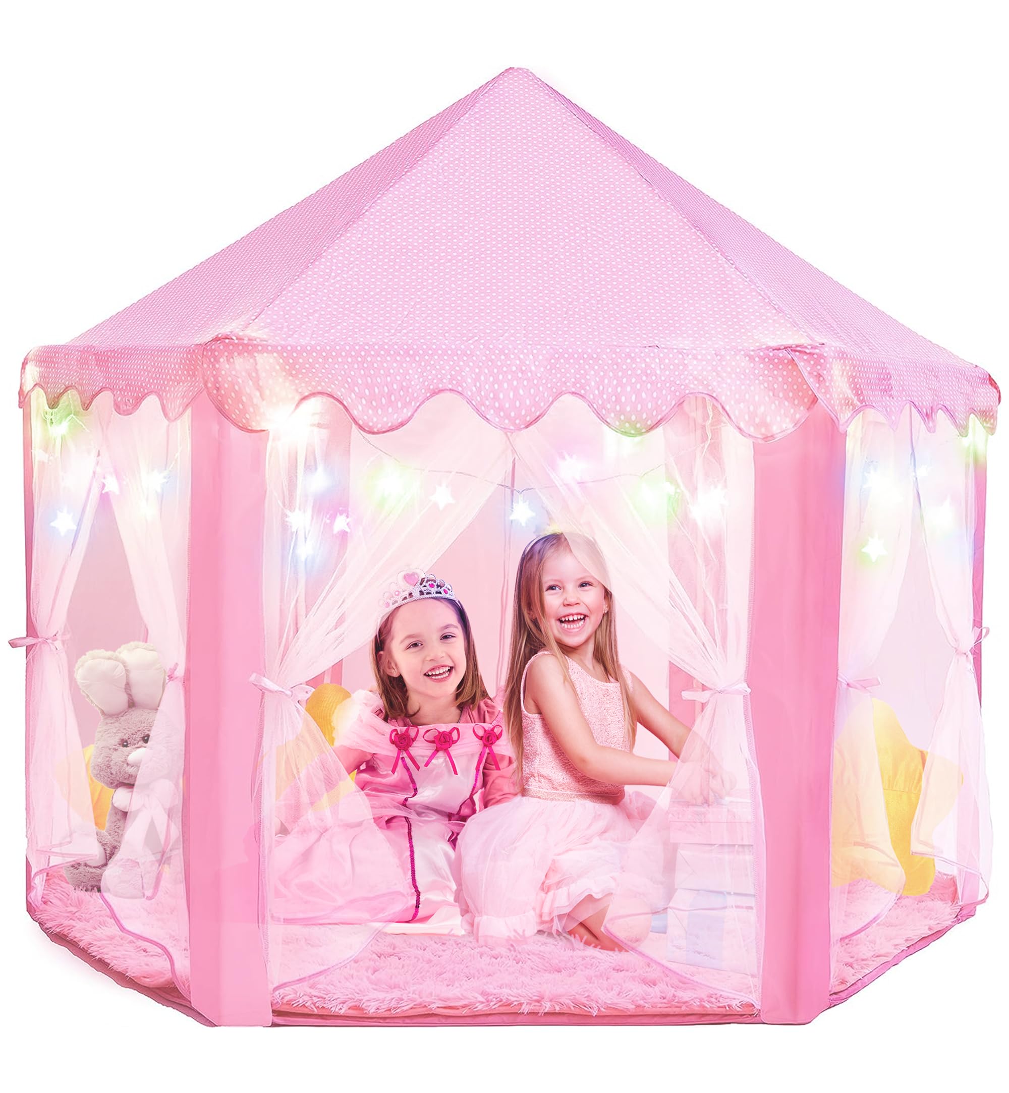 Princess Play Tent with LED Star Lights