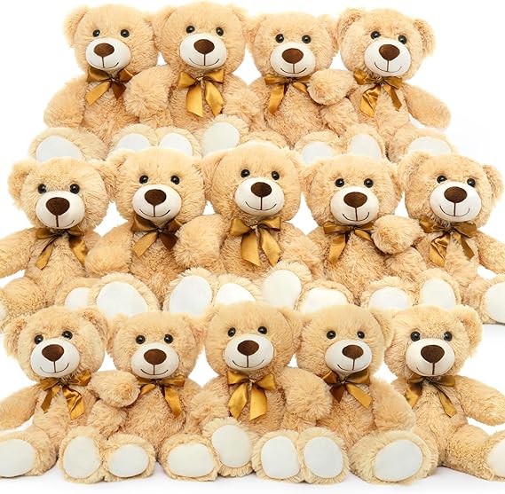 14 Piece Teddy Bears Bulk Baby Shower,14 Inch Cute Teddy Bear Stuffed Animals Plush