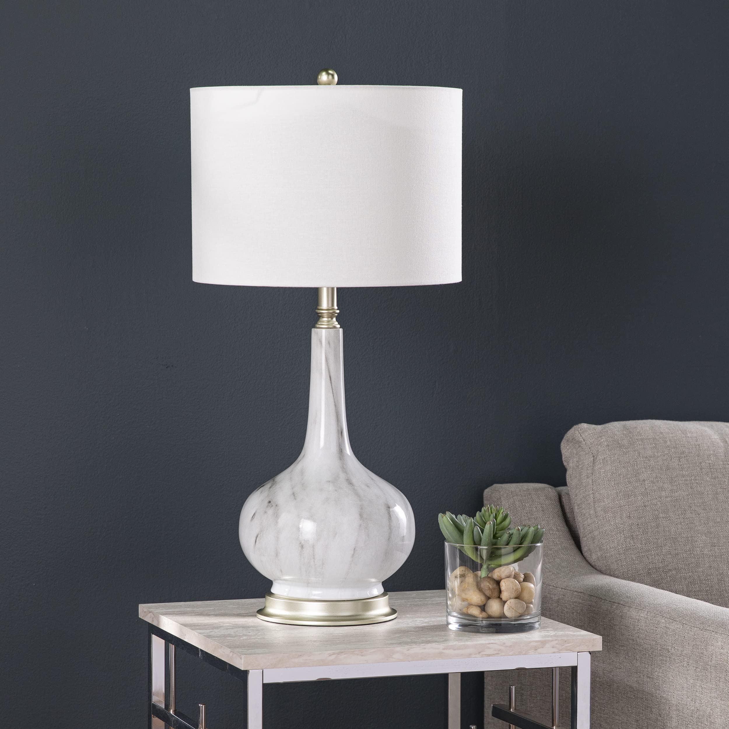 White LED Desk Lamp with Shade