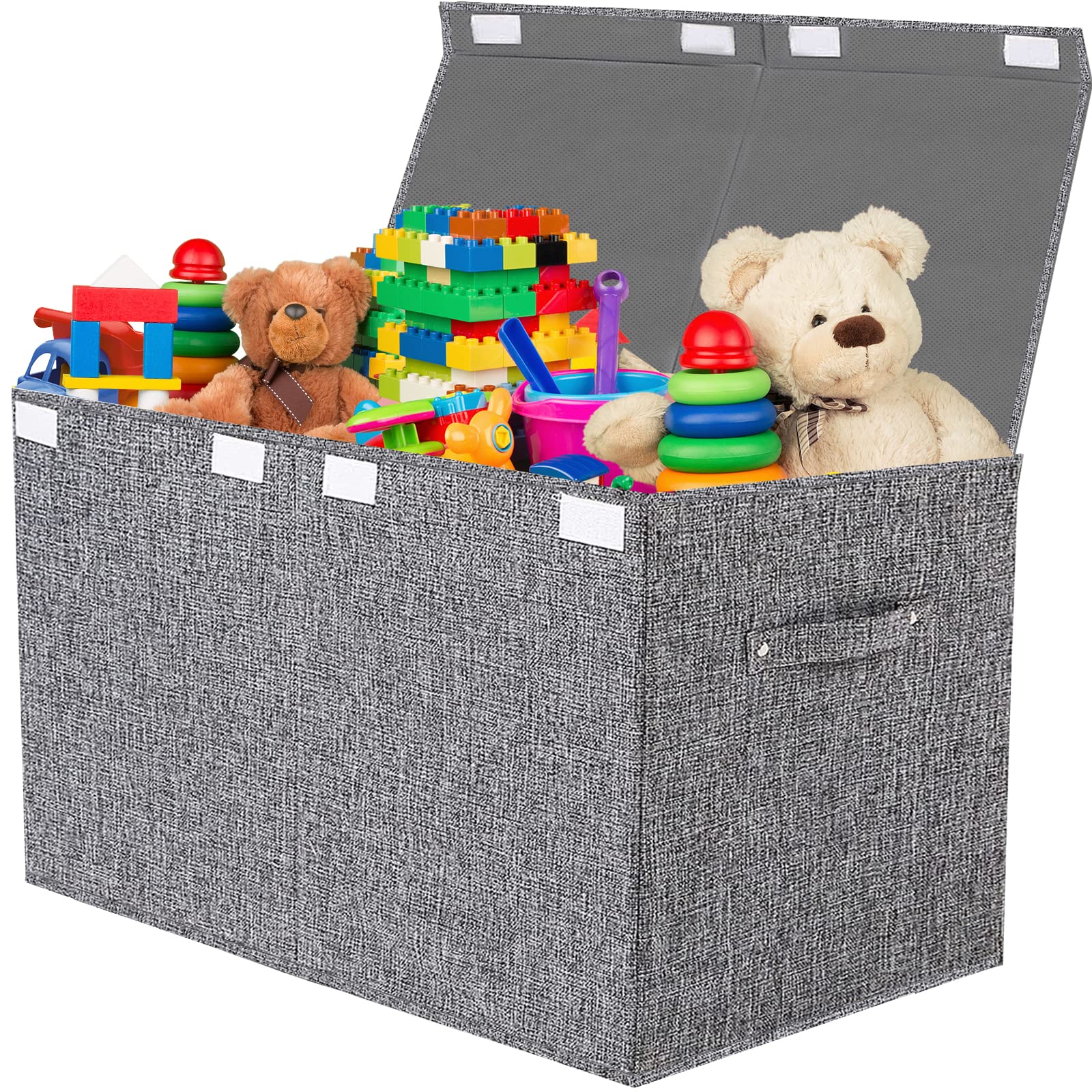 Collapsible Toy Storage Bin with Lid, 82L Large Capacity