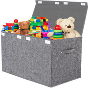 Collapsible Toy Storage Bin with Lid, 82L Large Capacity